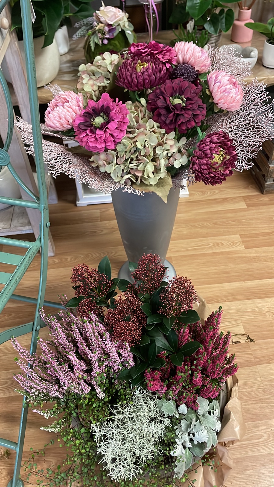 Mazzo per loculo piccolo di fiori artificiali