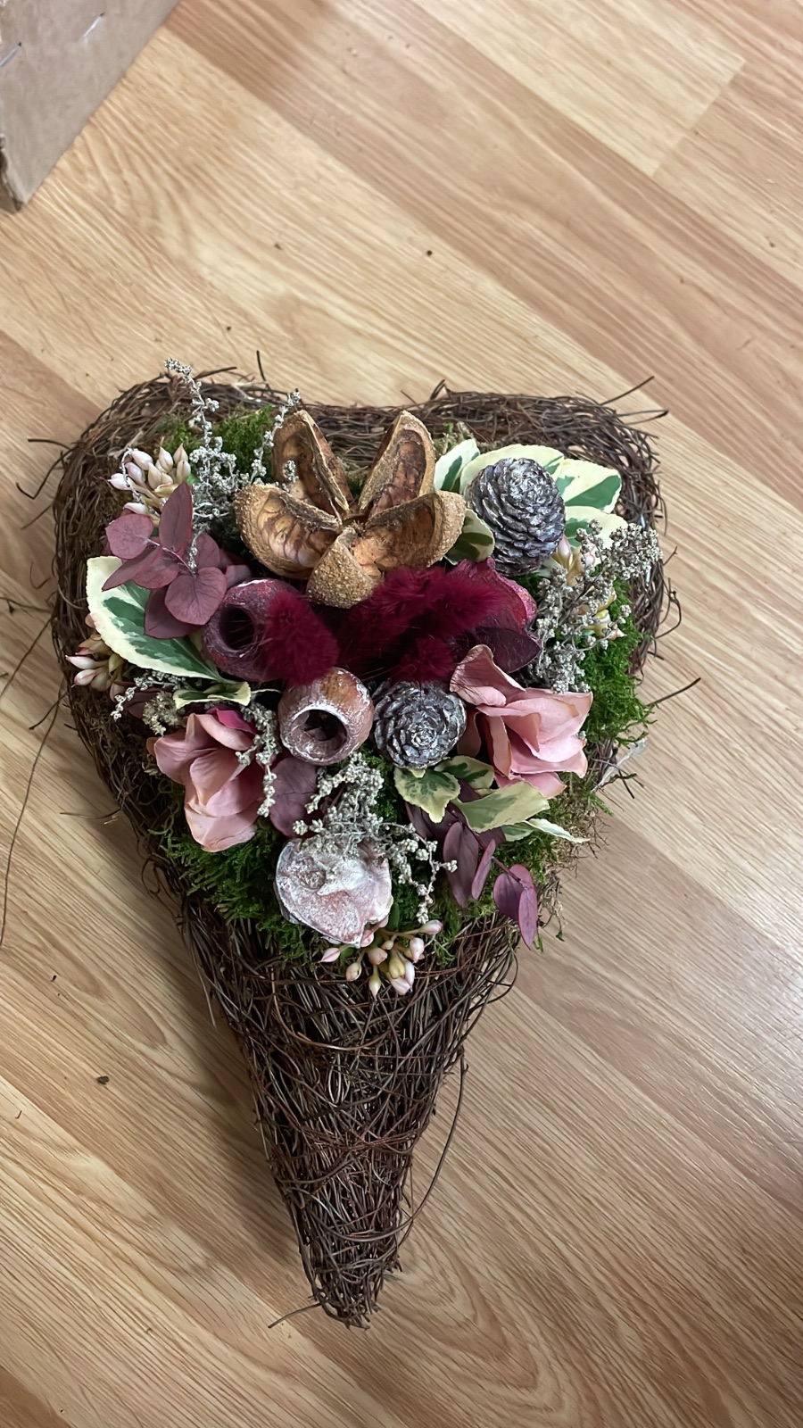 Cuore di muschio rosa